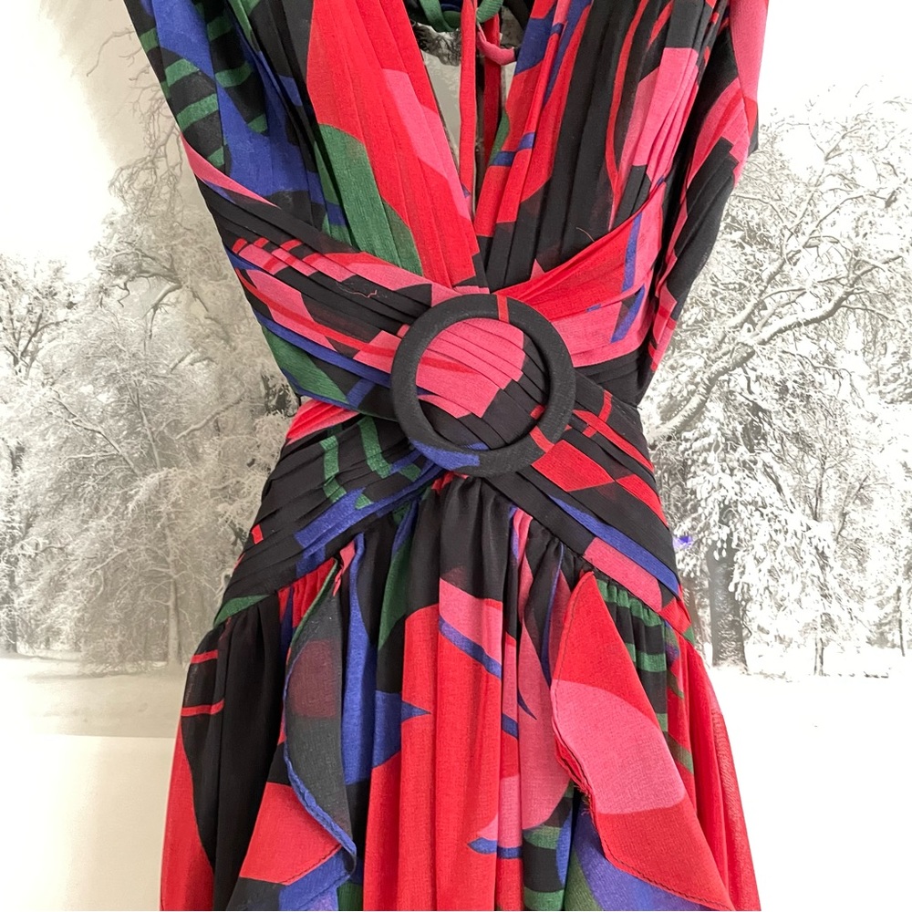 PatBO Rio Cut Out Ruffle Maxi Dress Multicolor 4 NWT - Picture 11 of 16
